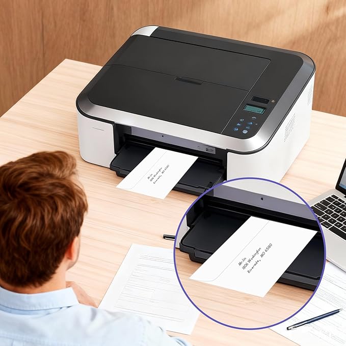 100 Pack #10 Double Window Security Self-Seal Envelopes - Suitable Size for Multiple Business Statements, Quickbooks Invoices, and Return Envelopes, Size 4-1/8 x 9-1/2 - White - 24 LB