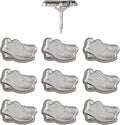 Sneaker Push Pins - Silver Running Shoe Pins - for Cork Board, Maps, or Lapel Pin Use - Designed in USA - Set of 10