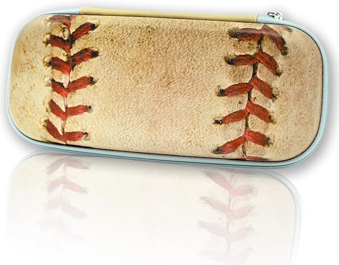 Retro Baseball Pencil Case Zip Pencil Box Multi Pouch Holder Desk Organizer For Boys Girls School Men Women Office