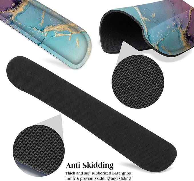 LATEEFAH Mouse Pad with Wrist Rest, 3-in-1 Gaming Mouse Pad, Keyboard Wrist Rest, Ergonomic Memory Foam Mousepad with Wrist Support for Computer Keyboard