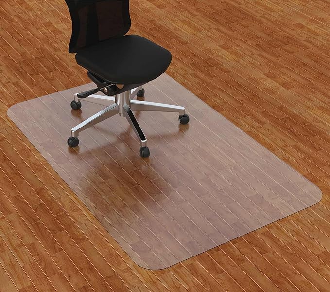 Amyracel Office Chair Mat for Hardwood Floor, 30” x 48” Clear Desk Chair Mat for Hard Floors, Easy Glide Office Floor Mat for Hardwood Floor