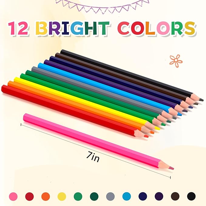 YEGEER 576 Count Colored Pencils Bulk, 12 Assorted Colors, Pre-sharpened Coloring Pencils Set for Kids and Adult, Teachers Essential Classroom Prizes, Back to School Supplies (Two boxes)