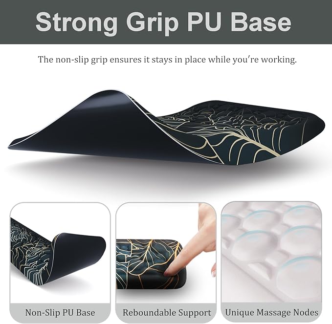 Ospelelf Keyboard Wrist Rest Ergonomic Mouse Pad with Wrist Rest Support Wrist Rest for Computer Keyboard, Green