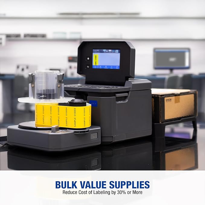 LABELWORKS Epson LW-Z5010PX-R Industrial Label Maker - Complete Printer Kit with Accessories and Automatic Bulk Tape Rewinder, PX 147' Bulk Label Rolls, Desktop Printer