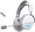ASUS ROG Pelta Wireless Gaming Headset with Detachable Mic – Tri-Mode (BT, 2.4GHz, USB-C) 50mm Titanium-Plated Drivers, 70Hr Battery, Ergonomic, Lightweight, for PC, PS5, PS4, Switch, Mobile - White