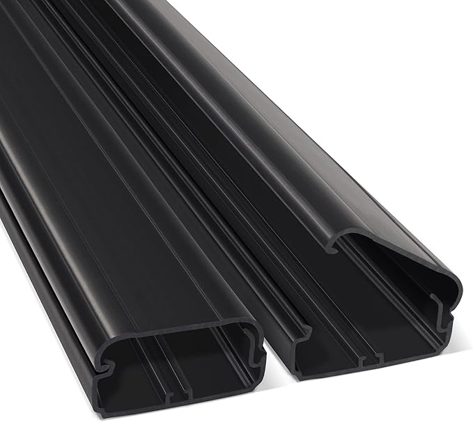 ZhiYo TV Cord Cover for Wall, 32 inch Cable Concealer, Cord Hider for Wall Mounted TV, Paintable Wire Cover to Hide Wires, Black Cable Raceway Kit, 2X L15.8in W1.5in H0.75in