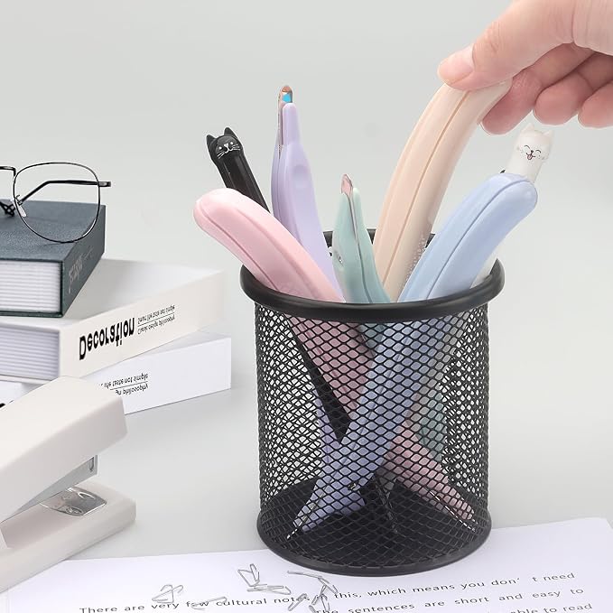 Professional Magnetic Staple Remover Puller Staples Remover Staple Removal Tool for School Office Home 5 Pack (Purple/Blue/Light Green/Orange/Pink)