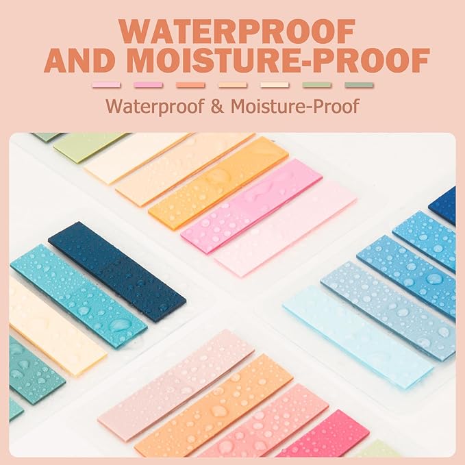 BukSuk 800Pcs Books Tabs for Annotating, Tabs for Notebooks, Sticky Tabs, Morandi Page Markers, Multi-Colored Writeable and Repositionable Book Flags Strip (800Pcs)