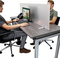 OBEX Acrylic Free Standing Screen, Divider for Desk Privacy Home & Office Partitions for Table Top Workstation, Portable Cubicle Panel for Work, 24" x 42", Frosted