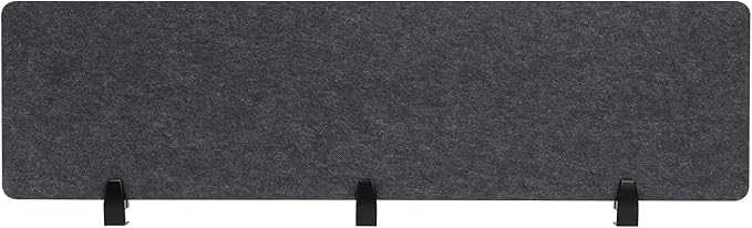 Desk Divider,Modern Stand Up Desk Store ReFocus Raw Clamp-On Acoustic Desk Divider Mounted Privacy Panel,Sound Blocking Desk Divider,Desktop Mounting (60inx16in)