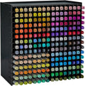 SANFURNEY Marker Pen Organizer Holder for 240 Markers, Art Supply Storage Rack, Desktop Colored Pencils Holder Storage Case for Home Classroom Office - Black