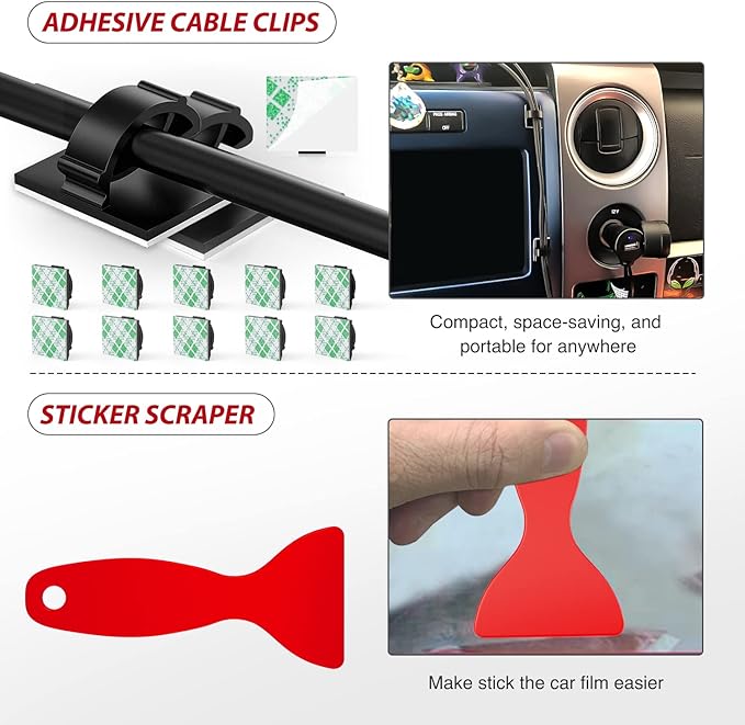 Nilight Trim Removal Tool 88Pcs, Auto Push Pin Bumper Retainer Clip Set Fastener Terminal Remover Tool Adhesive Cable Clips Kit Car Panel Radio Removal Auto Clip Pliers