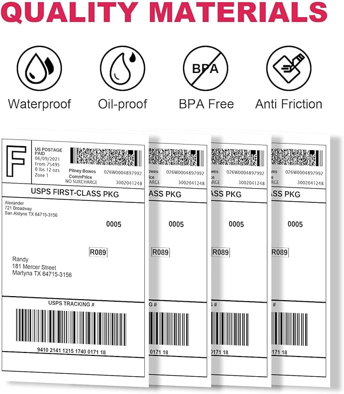 Direct Thermal Labels 4x6-450 Labels/Roll, Thermal Shipping Labels for Zebra 2844 ZP-450 ZP-500 ZP-505,14 Rolls,6300 Labels(NOT for DYMO)