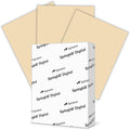 Springhill 8.5” x 11” Tan Colored Cardstock Paper, 67lb Vellum Bristol, 147gsm, 250 Sheets (1 Ream) – Premium Lightweight Cardstock, Vellum Printer Paper with Textured Finish – 096000R