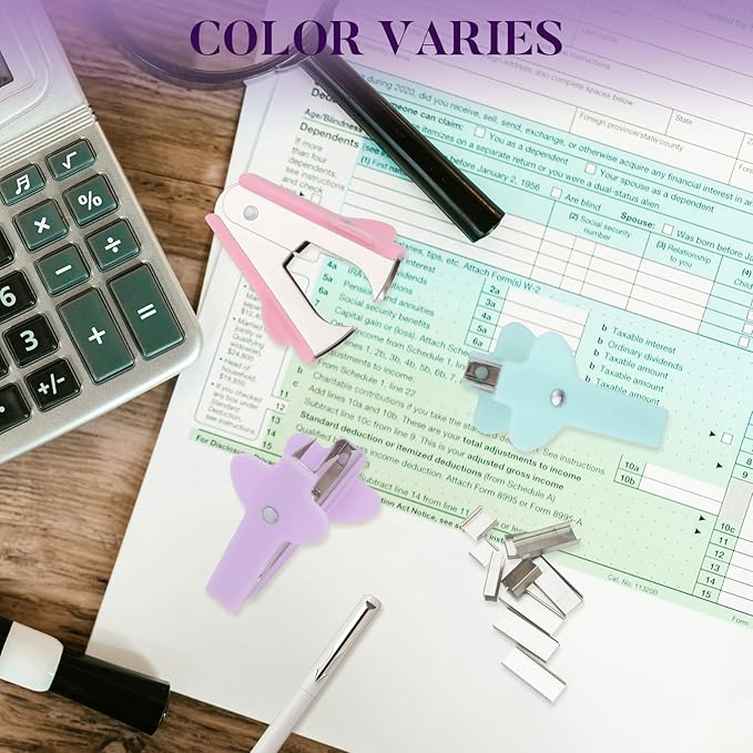 3 PCS Staple Puller Removal Tool,Professional Stapler Puller Staples Removal Tools for School Office Home,Claw Staple Remover(Pink,Blue,Purple)