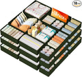 DIMJ Drawer Organizer Clothes 18 Pack - Foldable Baby Organizers and Storage & Dresser Organizer for Bedroom, Closet - Nursery Organization Dresser Dividers for underwear, Sock,Bra, Belt, Tie, Beige