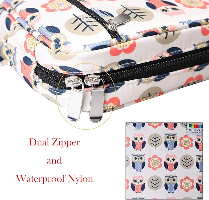 BOMKEE Coloring Pencil Case 220 Slots Pencils/Gel Pens Organizer Waterproof Travel Case Zipper Carrying Portable Pencil Markers Pen Holder Bag for Painter Writers