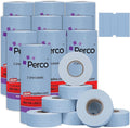 Perco 2 Line Blue Labels - 80 Rolls, 10 Sleeves, 80,000 Blank Price and Date Gun Labels for Perco 2 Line Price and Date Guns - Made in USA