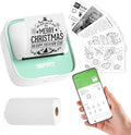 iDPRT Sticker Printer Portable Mini Printer, Bluetooth Thermal Inkless Sticker Maker Machine with 1 Roll Sticker Paper, Compatible with Smartphone, for Study Notes, Pictures, DIY, Label, Gift
