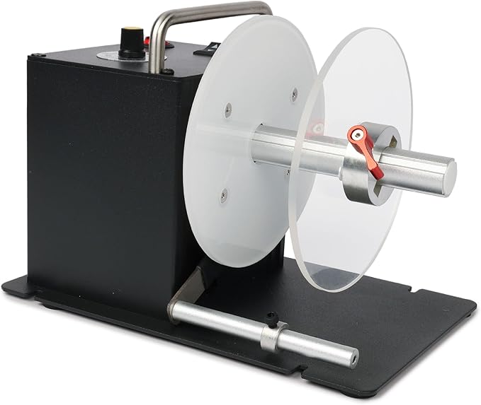 U.S. Solid Automatic Label Rewinder Machine, 1"/1.5" Core Holder, Max Label Width 3.15", Bidirectional Rewinding