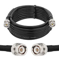 BNC Cable - 15FT RG58 50 ohm Male to Male Coax Cables Low Loss BNC Extension Coaxial Cable with for Antennas, RF Radios, Modems, Oscilloscopes, Spectrum, etc (Black)