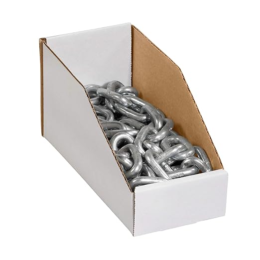 Box USA Storage Bins Medium 6"L x 15"W x 4 1/2"H 50-Pack - Corrugated Cardboard Box for Packing, Moving, and Storage
