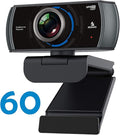 NexiGo N980P 1080P 60FPS Webcam with Microphone, HD USB Computer Camera, Built-in Dual Noise Reduction Mics, 120 Degrees Wide-Angle for Zoom/Skype/FaceTime/Teams, PC Mac Desktop (Renewed)