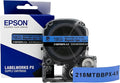 Epson LABELWORKS 218MTBBPX-4.9 Genuine Magnetic Tape Cartridge - Black on Blue Magnet Label Maker Tape - 3/4" (18MM) Wide, 4.9 ft, Blue