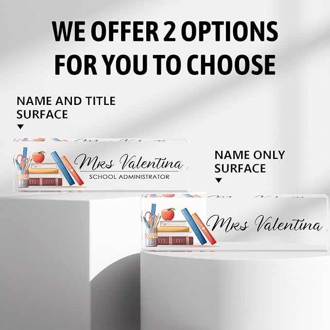 Personalized Name Plates for Office - Gifts for Teacher, Boss, Employee Appreciation - Desk Decor (teacher1)