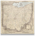 Push Pin Ohio Map Board - With Push Pins to Mark Ohio Travel - Handmade in Ohio, USA - Design: Rustic Vintage