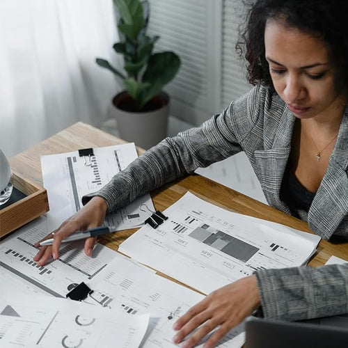 300 Pcs Medium Binder Clips Bulk 1.25 Inch Heavy Duty Paper Clamps Black Metal Binding Med Clips Office Supplies for Teachers Business