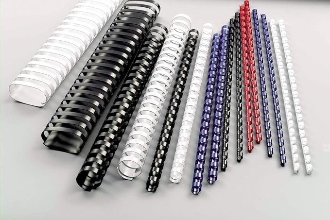 GBC CombBind Binding Combs, 45 mm, 390 Sheet Capacity, A4, 21 Ring, Black, Pack of 50, 4028186