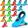 Jetmore 16 Pack Chip Clips Bag Clips, Office Paper Clamps, Multicolor Magnetic Clip for Food Packages, Multipurpose Plastic Clip for Food, Snack, Refrigerator, Kitchen, Paper, Binder Clips
