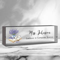 Teacher Desk Name Plate Personalized, Custom Name Plate for Desk, Acrylic Desktop Accessories, Office Gift & Decor for Women Men, Teacher Nurse Boss Employee Appreciation Gifts