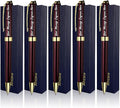Ancolo Personalized Office Gift Pens Writing Set-Stainless Steel Fancy pens Custom with Your Name or Message, Perfect for Coworker/Friends/Manager/Lawyer/Professor 5PCS/Pack