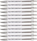 AGOWOO Personalized Pens with Custom Name Text Logo Bulk 100/200/300/500 Pcs Optional for Business Church Customized Ballpoint Pen (White)