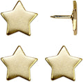 Big Star Push Pins - Gold Star Pins - for Cork Board, Maps, or Lapel Pin Use - Designed in USA - Set of 4