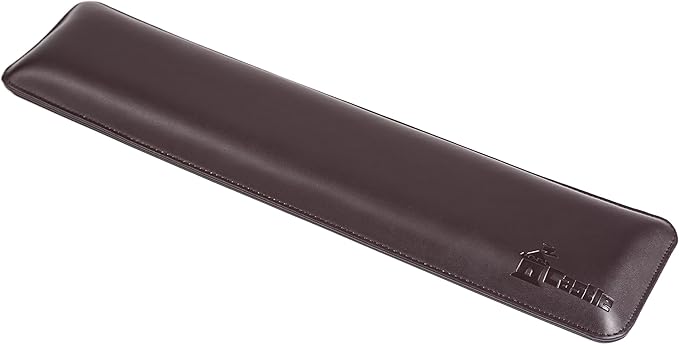 Bailey Full Size by Castle - Leather Ergonomic Computer Wrist Rest Pad for Keyboards with Around 104 Keys - Firm Keyboard Wrist Support for Typists, Gaming, and Heavy Office Use (Woodland, Full Size)
