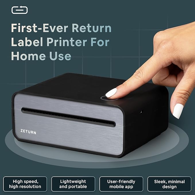 4x6 Thermal Shipping Label Printer - Wireless Bluetooth, Rechargeable Battery, No Ink Needed - for iPhone, Android, Home