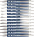 AGOWOO Personalized Pens with Custom Name Text Logo Bulk 100/200/300/500 Pcs Optional for Business Church Customized Ballpoint Pen (Navy)