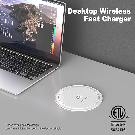 Pop Up Countertop Outlet with 15W Wireless Charger, PD 65W USB-C Ports & 4 AC Outlets, 800J Surge Protection, 4.75 inch Pop Up Electrical Outlet, 6Ft Cord for Home Office(ETL & FCC Listed)