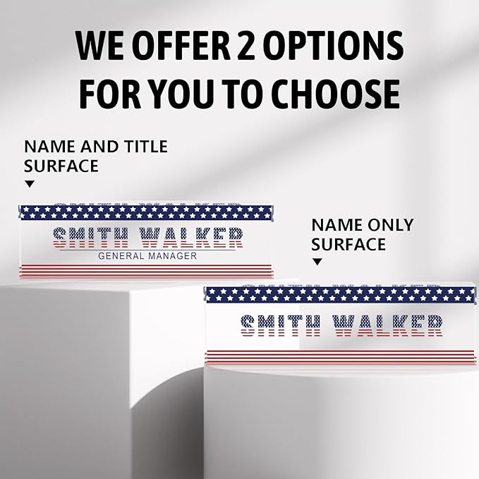 Name Plate for Desk-Personalized Name Plates for Desk-Name Plate Personalized for Office-Gifts for Teacher Boss Employee Appreciation Office Desk Decor (US FLAG 4)