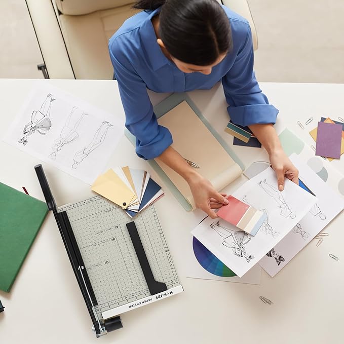 Paper cutterGuillotine Paper Cutter：Guillotine Paper Cutter Accurate Cutting with Safety Guard,8 Sheets Capacity,Magnetic Guide,Heavy Duty Metal Base, Perfect for Cardstock,Cardboard,Vinyl,Crafts