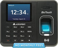 Acroprint BioTouch Self-Contained Automatic Biometric Fingerprint/Proximity Time Clock (No Monthly Fee)