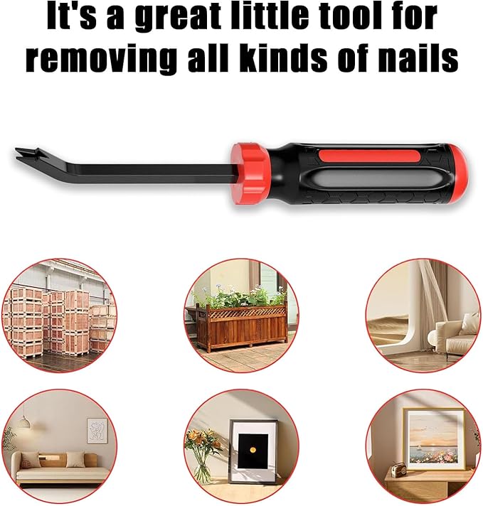 Staple Remover -Upholstery Tools Staple Lifter,Double Prongs Design, Tack Puller Nail Puller for Furniture, Floor, Wooden Case, Carton, Photo Frame, Carpet