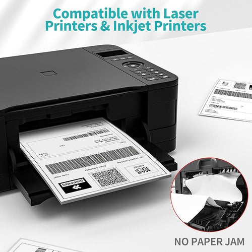 2000 Sheets Sticker Paper Matte White, 8.5" x 11" Label Paper for Laser & Inkjet Printer, Full Sheet Label for Shipping Address Mailing