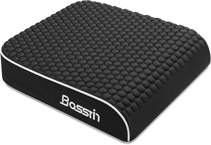 Extra Large Office Chair Cushion, Seat Cushion with High-Resilience Foam & Honeycomb Surface for Back & Tailbone Pain Relief, Butt Pillow for Long Sitting, Car Seat, Wheelchair, Floor(19"x17")