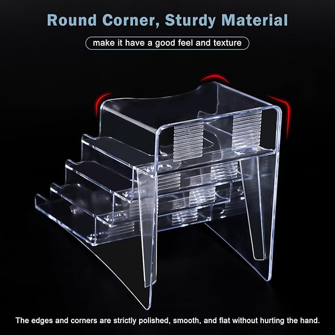 Acrylic Brochure Holder 4 x 9 Inches, 4 Tier Magazine Holder Brochure Display Stand, Clear Pamphlet Flyer Holder, Literature Booklet Holder for Countertop or Wall Mount Use, 2 Pack