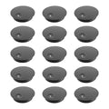 15 Pack Desk Grommet 2-1/8 Inch 53mm, ABS Plastic Computer Desk Wire Hole Cover, Office Desktop Cord Cable Hole Ring, Black