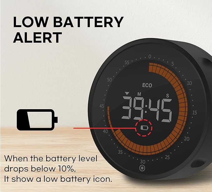 Digital Visual Timer, 60 min Countdown & Count up, Large Screen for Kids & Senior, Magnetic, Kitchen Cooking, Gym, Classroom, Productivity time Management Tool for Autism & ADHD